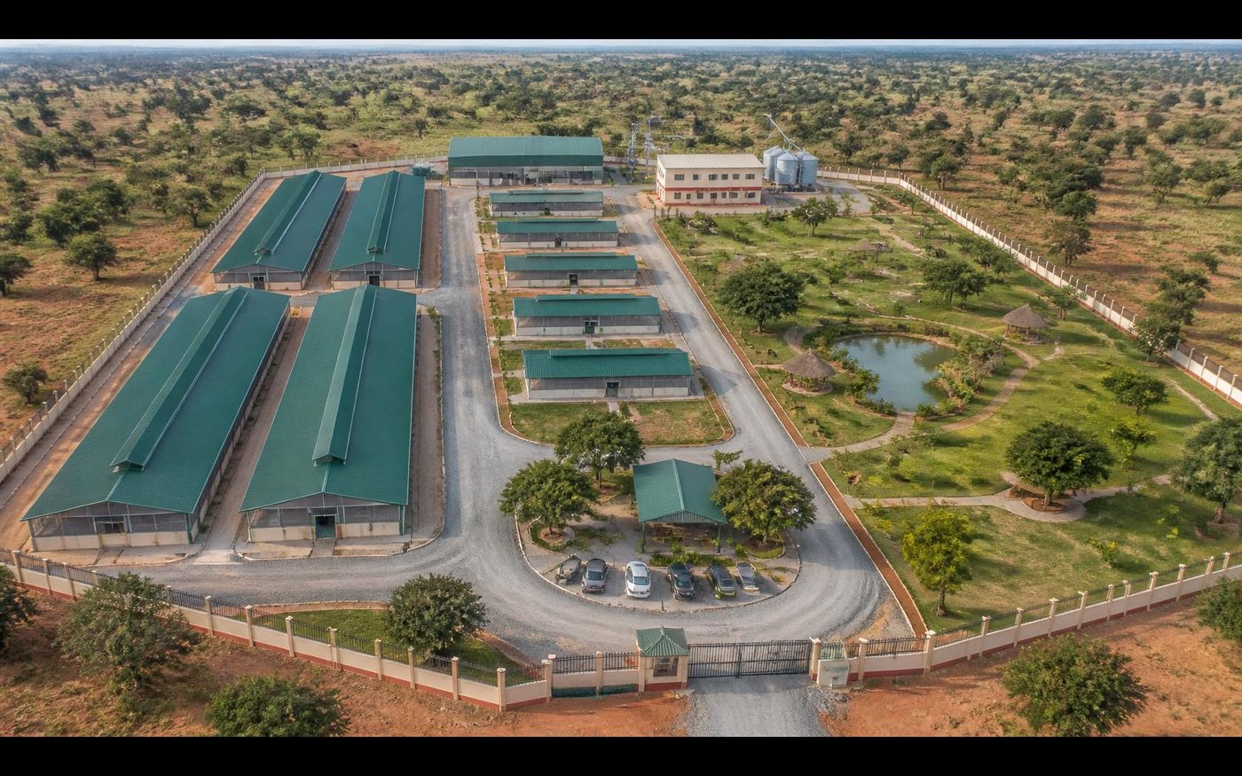 Artist's impression of the planned Sayakulu farm from the air